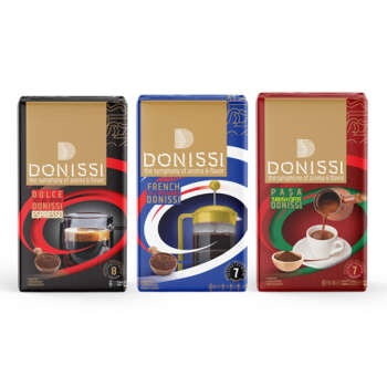  قهوه اسپرسو قوی، ترک و فرانسه دونیسی مجموعه 3 عددی633a8c35adc9686660